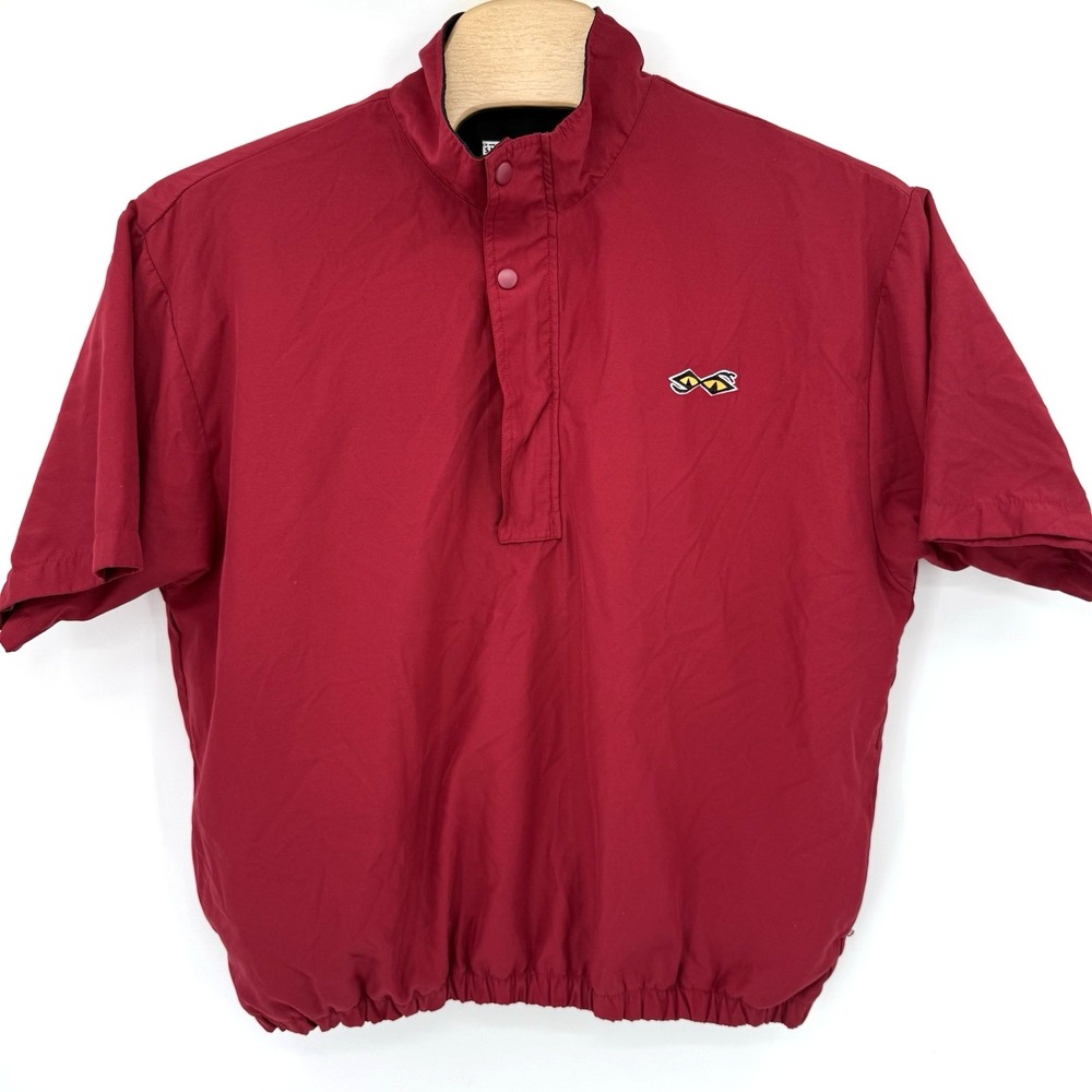 Snake Eyes Pullover‎ Windbreaker Short Sleeve Red Jacket XL Golf Pickleball